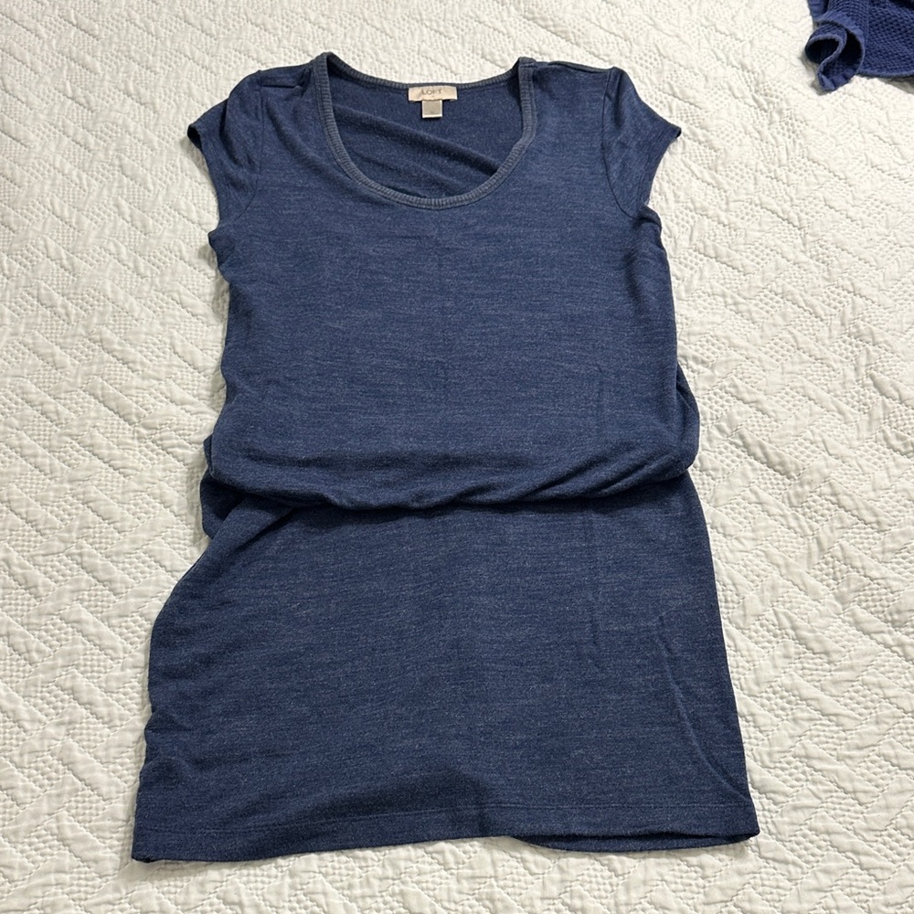LOFT Dark Blue Short Sleeve Top